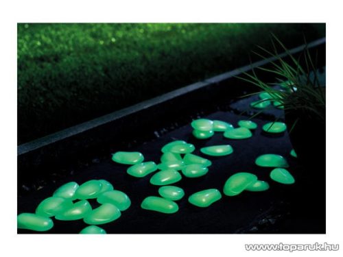 Melinera foszforeszkáló (sötétben világító) dekor kavics készlet, kb. 17 db / doboz