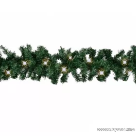   Livarno Home HG05406B Kültéri dús zöld fenyő girland, 80 db hideg fehér fényű LED-es világítással, 500 cm hosszú, IP44