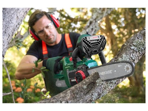 ParkSide PAKS 20-Li F5 SOLO Akkumulátoros láncfűrész, 20 V, 23 cm-es vezető (akku és töltő nélkül)