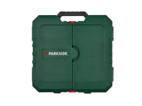 ParkSide 80 részes szerszámkoffer zöld fekete hordtáskában