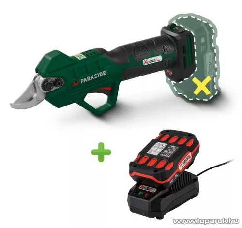 ParkSide PAAS 20-Li B1 2AH SETT Bypass Akkumulátoros kerti ágvágó olló, metszőolló + koffer, max. 28 mm ágvastagsághoz, X20V (akkuval és töltővel)
