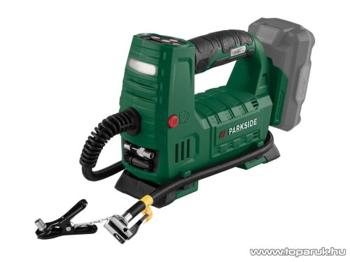 Parkside PAKT 20-Li A1 SOLO akkus kompresszor kerékpárgumik, légmatracok, felfújható játékok és sporteszközök felfújásához