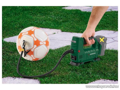 Parkside PAKT 20-Li A1 SOLO akkus kompresszor kerékpárgumik, légmatracok, felfújható játékok és sporteszközök felfújásához