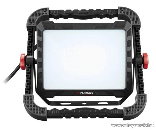 ParkSide Performance PALS 100 A1 Kültéri elektromos LED-es reflektor, fényvető, munkalámpa + beépített hálózati aljzat, 2500 W / 6500 K / 10000 lumen (IP54)