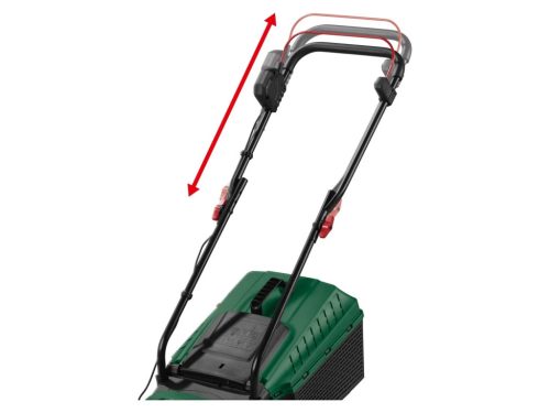 Összehajtható tolókar a ParkSide fűnyíró helytakarékos tárolásához