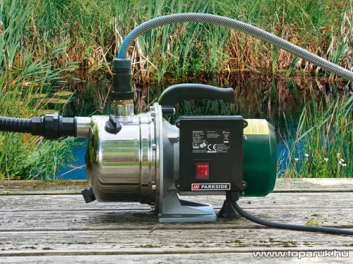 ParkSide PEGP 1100 A1 kerti szivattyú 4 m tömlővel, szűrőkosárral és visszafolyásgátlóval, 1100W (tiszta vízre)