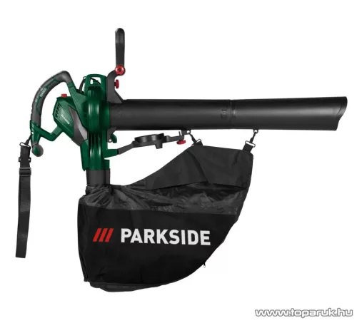 ParkSide PELSB 3000 A1 Elektromos, szabályozható fordulatú lombszívó, lombfúvó, 3000 W, 55 literes gyűjtőzsákkal