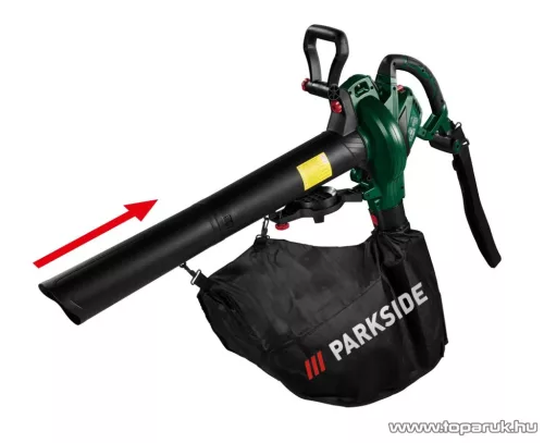 ParkSide PELSB 3000 A1 Elektromos, szabályozható fordulatú lombszívó, lombfúvó, 3000 W, 55 literes gyűjtőzsákkal