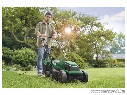ParkSide PERM 1200 A1 Elektromos fűnyíró, turbómotoros, magas forgatónyomatékkal, 1200 W