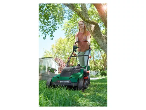 ParkSide PERM 1500 B2 Turbo Power elektromos fűnyíró, turbómotoros, magas forgatónyomatékkal, 1500 W (36 cm vágásszélesség)