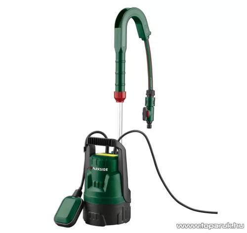 Parkside PERP 400 A1 Úszókapcsolós elektromos esővíz szivattyú, kerti szivattyú, 4000 liter / óra, 400 W (szennyezett vízre)
