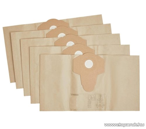 ParkSide PFT 20 A1 Gyári papír porzsák 12 / 20 literes száraz nedves porszívókhoz, 12 db / csomag