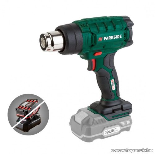 ParkSide PHLGA 20-Li D3 SOLO Akkumulátoros hőlégfúvó, tartozékokkal, kofferben (akkumulátor és töltő nélkül)