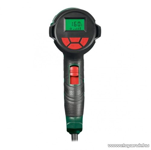 ParkSide PHLGD 2000 C4 GR Elektromos digitális hőlégfúvó készlet LCD kijelzővel, 2000W