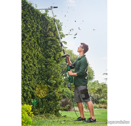 (BONTOTT / 485156) ParkSide PEHSL 710 A1 Hosszú teleszkópos nyelű elektromos magassági sövényvágó / sövénynyíró, 710W (41 cm vágóhosszúság)