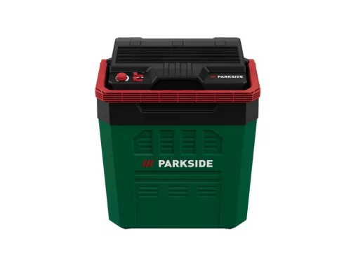 ParkSide PKB 20-Li A2 SOLO Autós / hálózati / akkus hűtő fűtő elektromos hűtőtáska, 24 literes / 12V DC / 20V DC / 230V AC (akku és töltő nélkül)