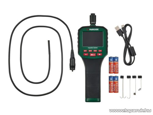ParkSide PKI 2.8 C4 Endoszkóp ellenőrző kamera / vizsgálókamera TFT LCD kijelzővel, 6 fokozatú zoom funkcióval (640 x 480 pixel) + hordtáska