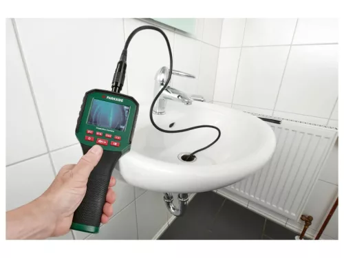 ParkSide PKI 2.8 C4 Endoszkóp ellenőrző kamera / vizsgálókamera TFT LCD kijelzővel, 6 fokozatú zoom funkcióval (640 x 480 pixel) + hordtáska