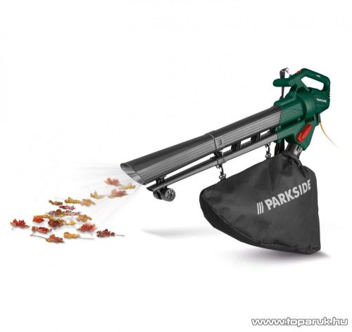ParkSide PLS 2600 C2 3 az 1-ben elektromos, szabályozható fordulatú lombszívó, lombfúvó, 2600 W, 34 literes gyűjtőzsákkal