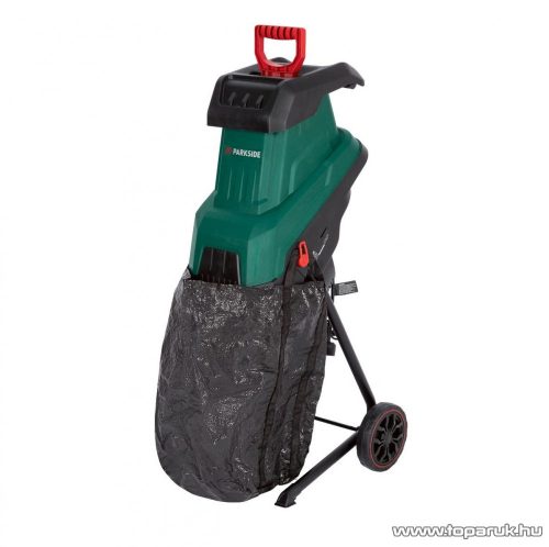 (bontott 981531) ParkSide PMH 2400 C3 Csendes száraprító, késes aprító gyűjtőzsákkal, 2400 W Turbo Power motorral