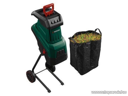 (bontott 981531) ParkSide PMH 2400 C3 Csendes száraprító, késes aprító gyűjtőzsákkal, 2400 W Turbo Power motorral