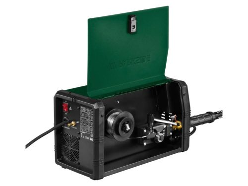 Beépített automatikus hegesztőhuzal-vezető és huzaldob tartó (max. 5 kg)