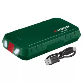   ParkSide PPB 20000 B1 Fan Edition PowerBank, hordozható mobiltöltő akkumulátor + világítás funkció, 15W, 20000 mAh Li-ion, zöld