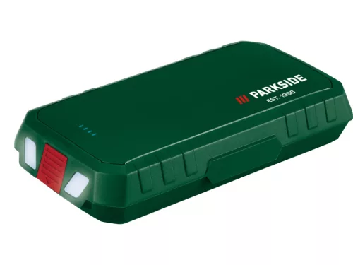 ParkSide PPB 20000 B1 Fan Edition PowerBank, hordozható mobiltöltő akkumulátor + világítás funkció, 15W, 20000 mAh Li-ion, zöld