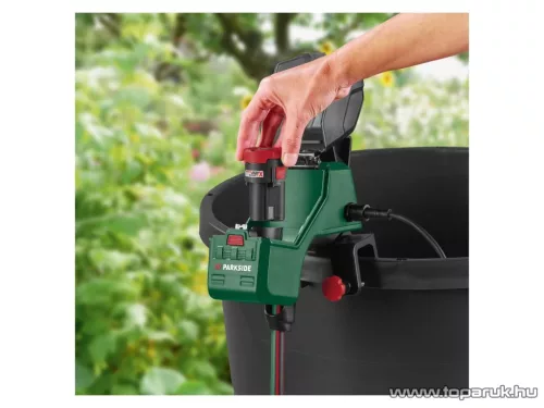 Parkside PRPA 12-Li A1 SET X12V Akkumulátoros esővízszivattyú, kerti szivattyú, medencevíz szivattyú, 1500 liter/óra (akkumulátorral és töltővel)