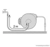 (SELEJT / K760048) ParkSide PSA 20 A1 Fali automata tömlődob, 20 méter, 1/2" locsolótömlővel és szórófejjel