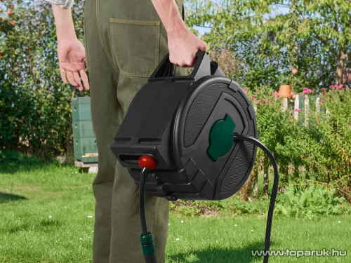ParkSide PSA 25 C1 Fali automata tömlődob, 25 méter, 1/2" locsolótömlővel és szórófejjel