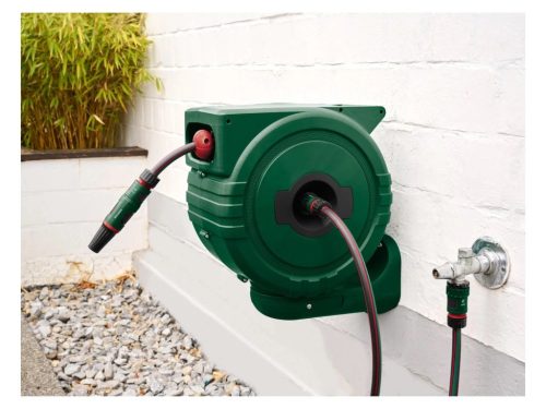 ParkSide PSA 25 D1 Fali automata tömlődob, 25 méter, 1/2" locsolótömlővel és szórófejjel