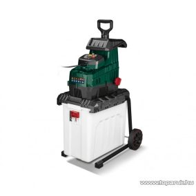   (SZÁLLÍTÁSI SÉRÜLT) ParkSide PWH 2800 C3 Vágóhengeres csendes száraprító, 2800 W, 60 literes tartállyal, max. 42 mm vastagságú ágakhoz