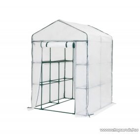   ParkSide GREENHOUSE Hobby kerti melegház, szövetfólia sátor szövethálós fóliasátor polcokkal, 140 x 140 x 200 cm