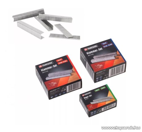 ParkSide PATZ 4 A1 SET TYPE 53 tűzőkapocs és TYPE 47 szög készlet PAT 4 és PHET 15 tűzgépekhez, 12.000 darabos