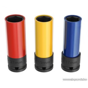   ParkSide PSS 3 A2 CR-MO 2.0 Színkódos dugókulcs betétet készlet, 3 db-os, tároló dobozban