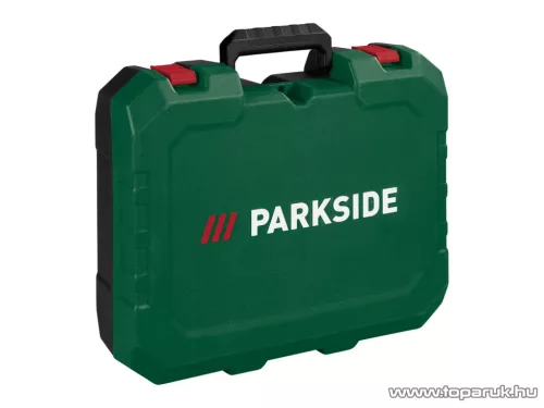 ParkSide PABH 20-Li D4 SDS tokmányos, akkumulátoros fúrókalapács, ütvefúró, akkus fúrógép akkuval és töltővel, kofferben, 20 V, 2 Ah