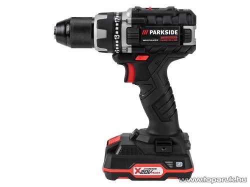 ParkSide PABSP 20-Li C3 Performance Kétsebességes akkumulátoros fúró csavarozó behajtó + koffer, 20 V, 60 Nm (akkuval és töltővel) 