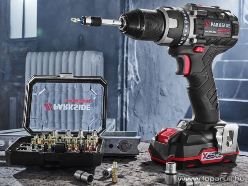 ParkSide PABSP 20-Li C3 Performance Kétsebességes akkumulátoros fúró csavarozó behajtó + koffer, 20 V, 60 Nm (akkuval és töltővel) 