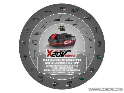 (selejt / 239520) ParkSide Performance PABSP 20-Li C3 NC SOLO Kétsebességes fúró csavarozó behajtó + koffer, 20 V, 60 Nm (alapcsomag, akku és töltő nélkül)