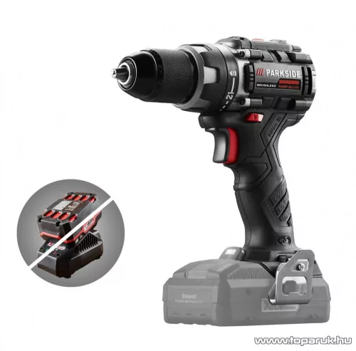 (SELEJT / 338467) ParkSide Performance PABSP 20-Li C4 NC SOLO Kétsebességes fúró csavarozó behajtó + koffer, 20 V, 60 Nm (alapcsomag, akku és töltő nélkül)