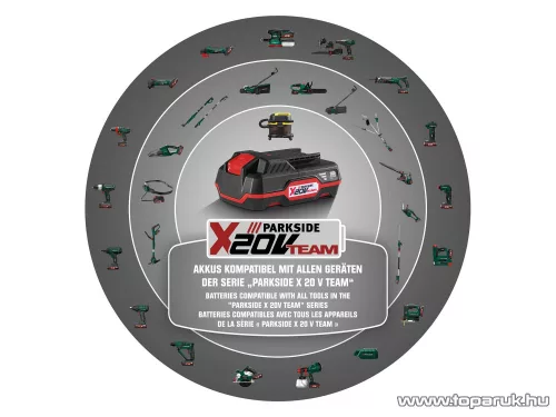 ParkSide Performance PABSP 20-Li C4 SET Kétsebességes fúró csavarozó behajtó + koffer, 20 V, 60 Nm (SMART 4 Ah akkuval és gyorstöltővel)