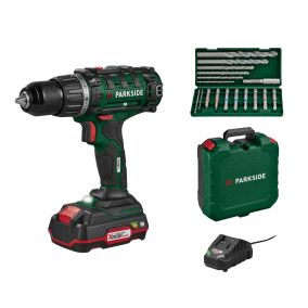 Parkside PABS 20-Li G8 akkus fúró-csavarozó készlet kofferben akkuval és töltővel