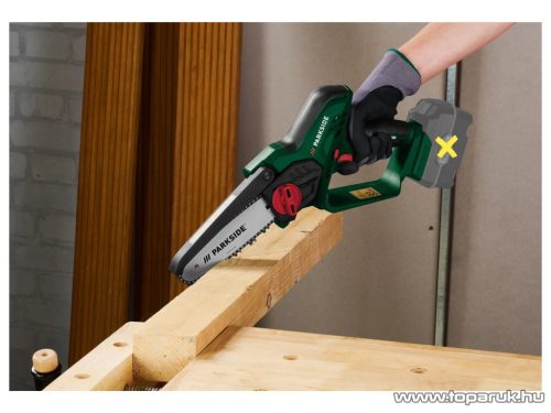 (SELEJT / K-839687) ParkSide PAGHS 20-Li C3 / 177 SOLO Akkus kézi láncfűrész, bokor és cserjevágó fűrész, 17 cm, X 20V (akkumulátor és töltő nélkül)