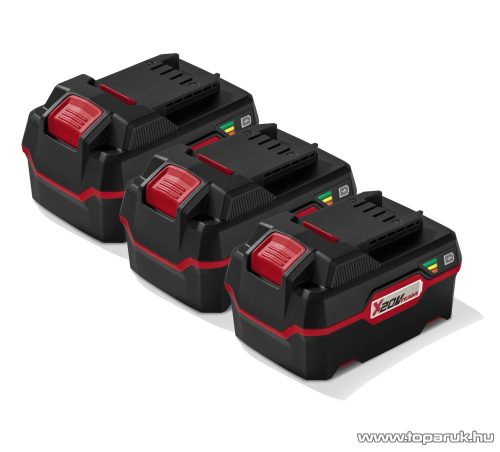 ParkSide PAP 20 TRIO PACK Gyári X20V Team akkumulátor, 3 x 4Ah / 4000 mAh, 80Wh Li-ion akku