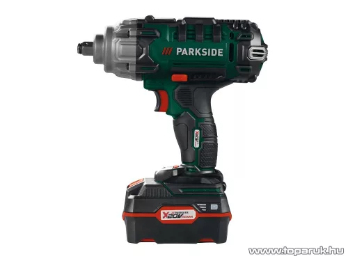 ParkSide PASSK 20-Li C4 CR-MO SET Akkus autó ütve csavarozó kerékkulcs akkuval és töltővel, CR-V és CR-MO dugókulcsokkal, kofferben (max 400 Nm)