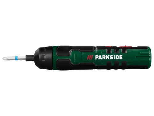 Parkside PASS 4 A1 Akkus csavarozó készlet bitkészlettel együtt, 4 V / 1,5 Ah