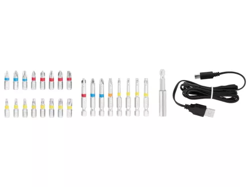 Parkside PASS 4 A1 Akkus csavarozó készlet bitkészlettel együtt, 4 V / 1,5 Ah