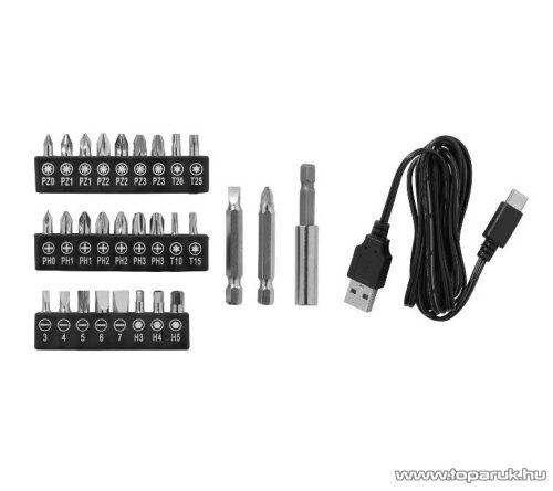 ParkSide PAS 4 D7 SET Beépített akkus kompakt csavarhúzó, mini behajtó 4 különböző cserélhető fejjel, kofferben, 4 V / 10  Nm