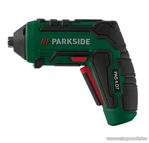 ParkSide PAS 4 D7 Beépített akkus kompakt csavarhúzó, mini behajtó integrált LED munkalámpával, 4 V / 10  Nm